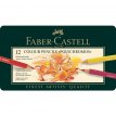Kredki Faber Castell Polychromos 12 kolorów metalowe pudełko