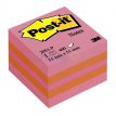 Karteczki samoprzylepne Post-it 3M Mini kostka samoprzylepna różowa 400 kartek 51x51mm 2051P
