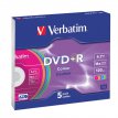 Płyta Verbatim DVD+R 4.7GB Colour slim case 5 sztuk