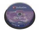 Płyta Verbatim DVD+R 4.7GB cake 10 sztuk