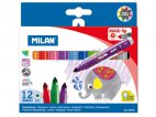 Flamstry grube Milan Maxi 12 kolorów ze stożkową końcówką