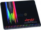 Kredki ołówkowe Bic Conte 24 kolory metalowe opakowanie