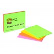 Karteczki samoprzylepne Post-it 3M Super Sticky bloczek 4 kolory po 45 kartek 200x149mm