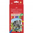 Kredki ołówkowe Faber Castell 10 kolorów Jumbo Grip z temperówką