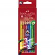 Kredki ołówkowe Faber Castell 2001 Grip 10 kolorów z gumką