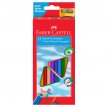 Kredki ołówkowe Faber Castell Eco Colour trójkątne z temperówką 12 kolorów