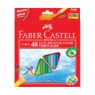 Kredki ołówkowe Faber Castell Eco Colour trójkątne z temperówką 48 kolorów