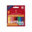 Kredki woskowe Faber Castell Grip trójkątne 12 kolorów