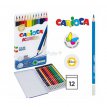 Kredki akwarelowe Carioca 12 kolorów w metalowym pudełku