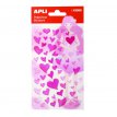 Naklejki Apli Hearts z brokatem różowe