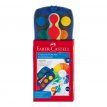 Farby szkolne Faber Castell Connector niebieska paletka 12 kolorów