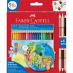 Kredki trójkątne Faber Castell Edycja Children of the world 20 kolorów + 3 kredki dwustronne