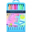 Zestaw długopisów w etui Schneider Slidger Edge Pastel XB 8 kolorów