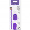 Zestaw Faber Castell ołówek temperówka gumka Sparkle Pearly Sleeve fioletowy