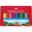 Kredki ołówkowe Faber Castell Zamek 36 kolorów metalowe opakowanie