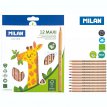 Kredki ołówkowe 12 kolorów Natural Milan Maxi