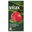 Herbata Vitax zielona żurawina i malina 20 torebek