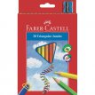 Kredki ołówkowe Faber Castell 30 kolorów Jumbo trójkątne z temperówką